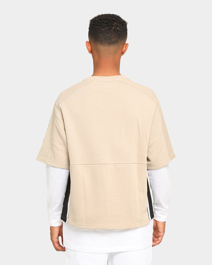 Elevn Clothing Co. Block A Long Sleeve Crew Beige