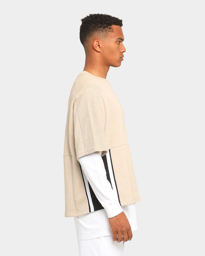 Elevn Clothing Co. Block A Long Sleeve Crew Beige