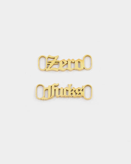 Raising Hell Women's Zero F*cks Shoe Charm Gold