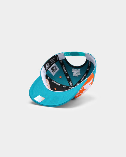 Starter Tall Boy Tri Power Snapback Teal/Orange