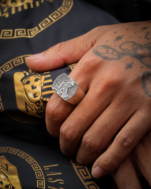 Last Kings Supremacy Ring Iced Silver