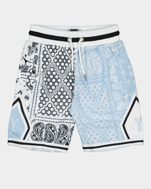 Lil Hommé Kid's BU Basketball Shorts Light Blue/White