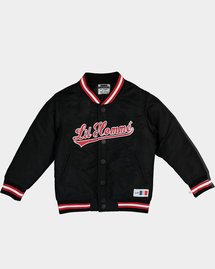 Lil Homme Kids' PDB Varsity Jacket Black