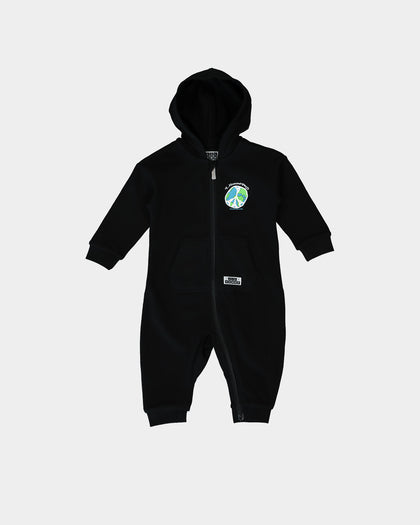 Lil Homme Infant Peace World Chill Suit Black