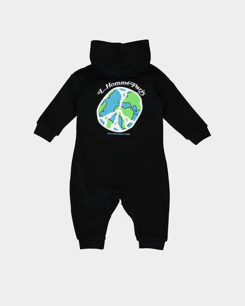Lil Homme Infant Peace World Chill Suit Black
