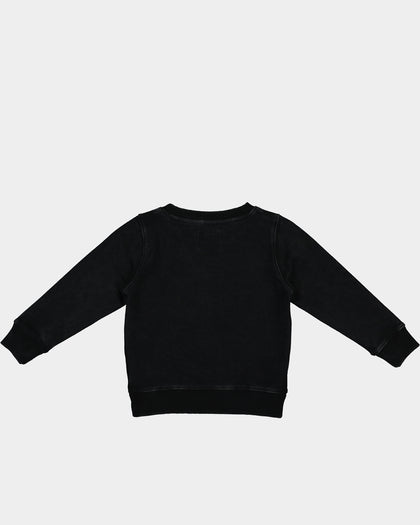 Lil Homme Kids' With Love Vintage Crewneck Washed Black