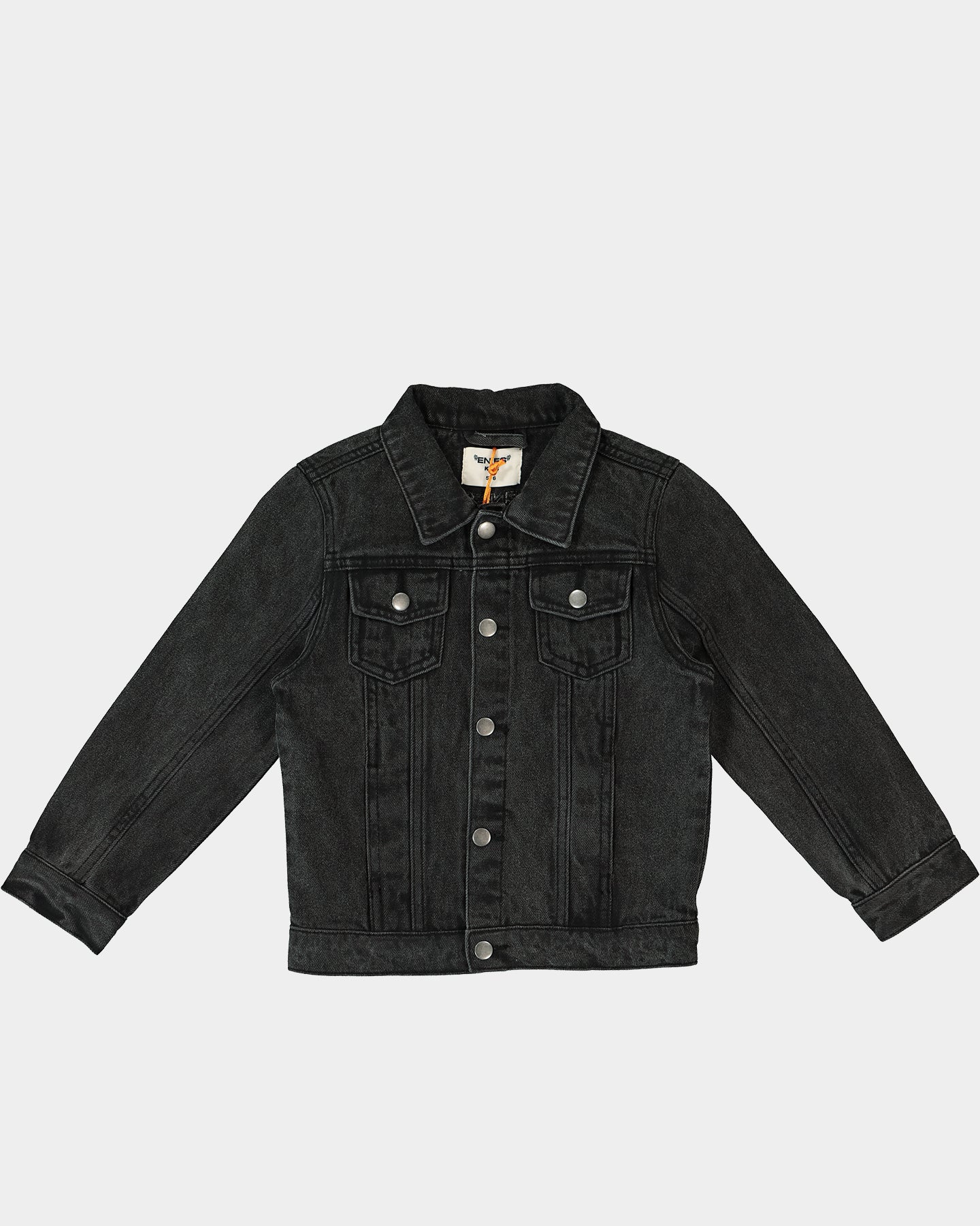 EN ES Kids' Realist Denim Jacket Black Wash | Culture Kings NZ