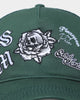Saint Morta Skull Flower Trucker Snapback Dark Green