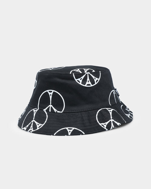 Carre Peace All Over Bucket Hat Black/White