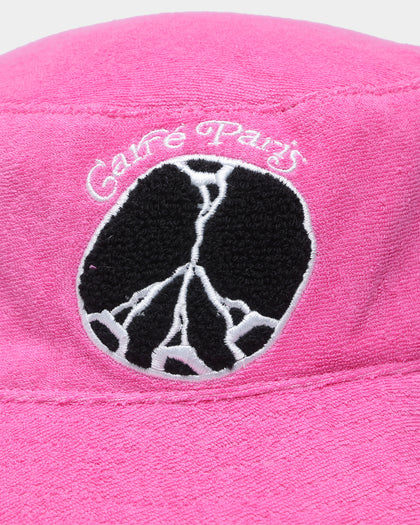 Caree World Peace Terry Bucket Hat Pink