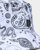 Saint Morta Paisley Skulls Bucket Hat White/Black