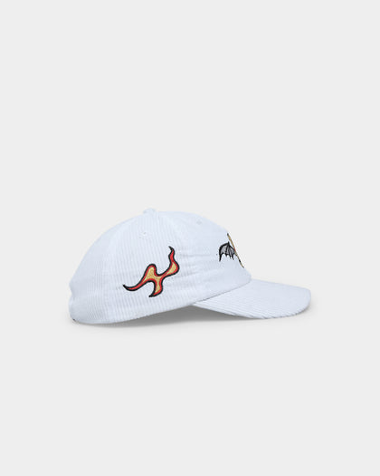 Goat Crew Skull Wing Cord Dad Strapback White