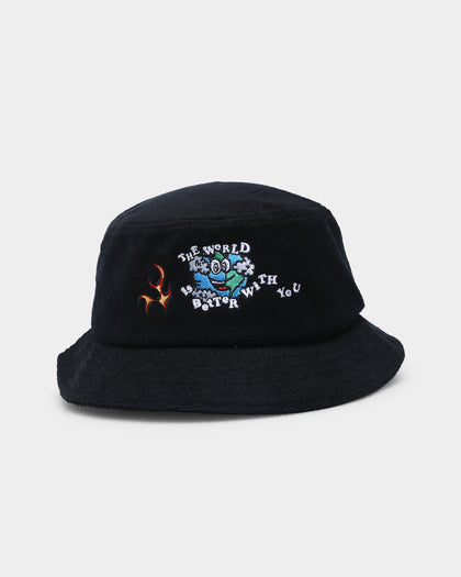Goat Crew World Towel Bucket Hat Black