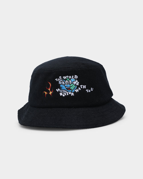 Goat Crew World Towel Bucket Hat Black