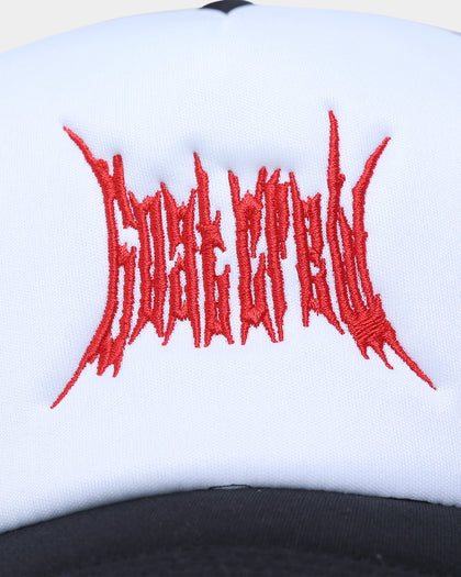 Goat Crew Metal Trucker Snapback White/Black