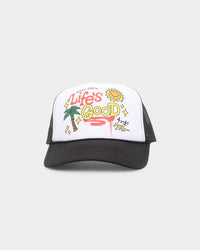 Goat Crew Life's Good Trucker Snapback White/Black