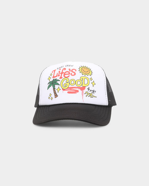 Goat Crew Life's Good Trucker Snapback White/Black