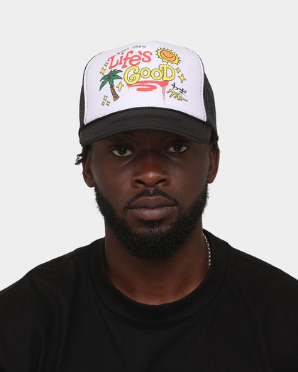 Goat Crew Life's Good Trucker Snapback White/Black