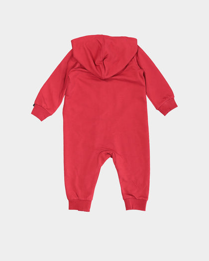 Jordan Infant Jumpman HBR Hooded Onesie Gym Red