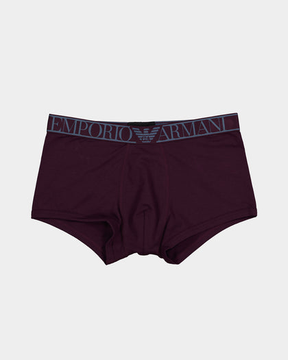 Emporio Armani Cotton Trunks Plum