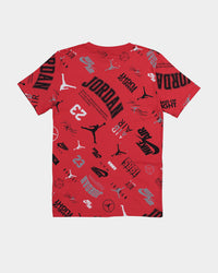 Jordan Kids' Level Up All Over Print Graphic T-Shirt Fire Red