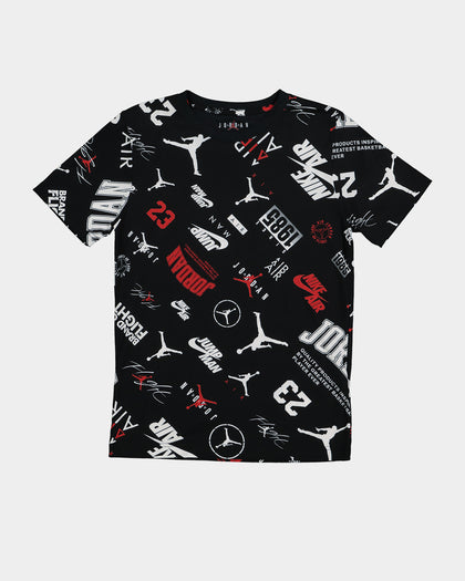Jordan Kids' Level Up All Over Print Graphic T-Shirt Black