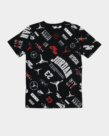 Jordan Kids' Level Up All Over Print Graphic T-Shirt Black