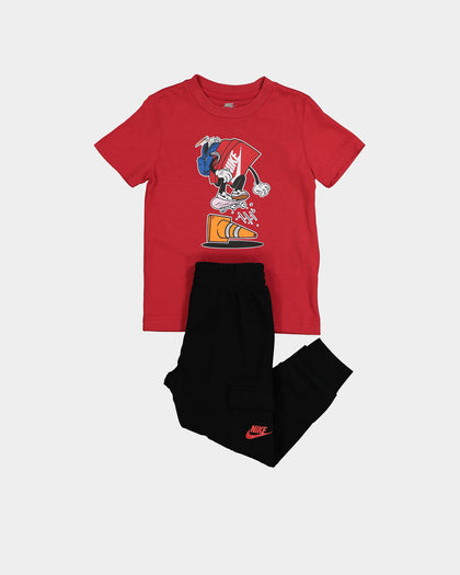 Nike Kids' Nike Sportswear T-Shirt + FT Jogger Set Black
