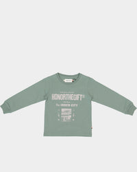 Honor The Gift Kid's Holiday Stereo Long Sleeve T-Shirt Sage