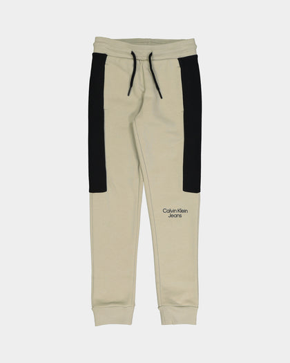 Calvin Klein Kids' Colour Block Stack Logo Set Wheat