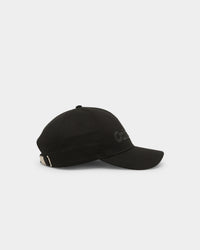Calvin Klein Leather Lettering Baseball Cap Ck Black