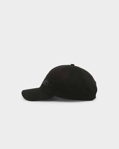 Calvin Klein Leather Lettering Baseball Cap Ck Black