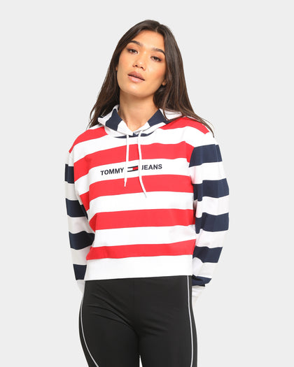 Tommy Jeans Women's Multi-Stripe Hoodie Twilight Navy/M