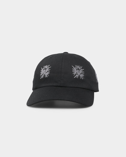 HUF Multi Hit 6-Panel Curved Visor Strapback Black