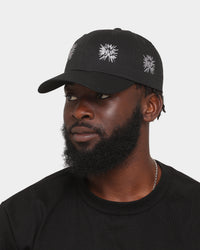 HUF Multi Hit 6-Panel Curved Visor Strapback Black