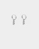 Wild for the Weekend Money Hoop Drop Earring Set Silver