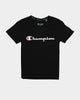 Champion Kids' Script Short Sleeve T-Shirt Black