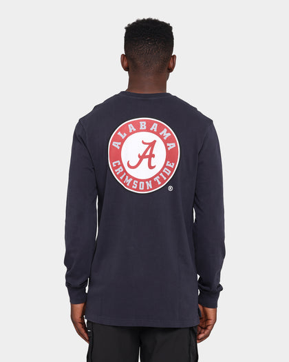 NATIONAL COLLEGIATE ATHLETIC ASSC Alabama Crimson Tide Team Crest Jeaner Long Sleeve T-Shirt Vintage Black