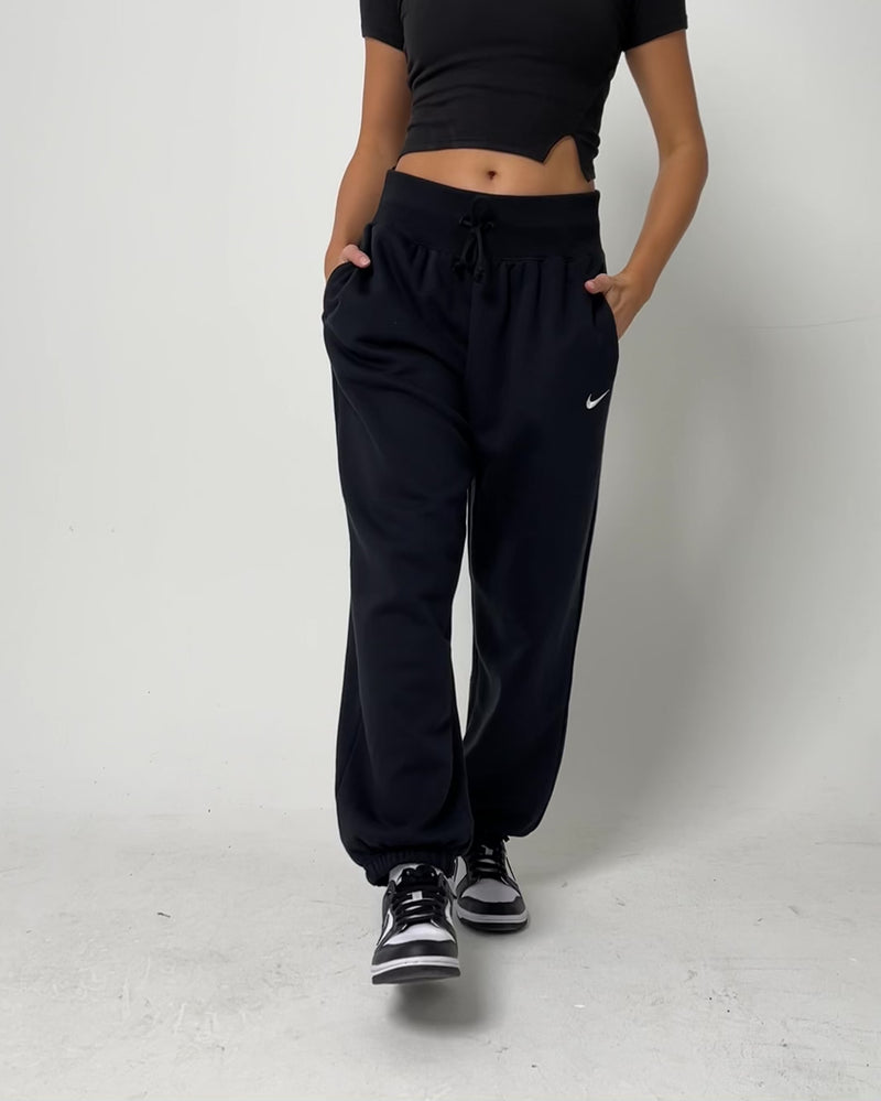 Nike Women's Sportswear Style Fleece High Rise Oversized Pants Black/S